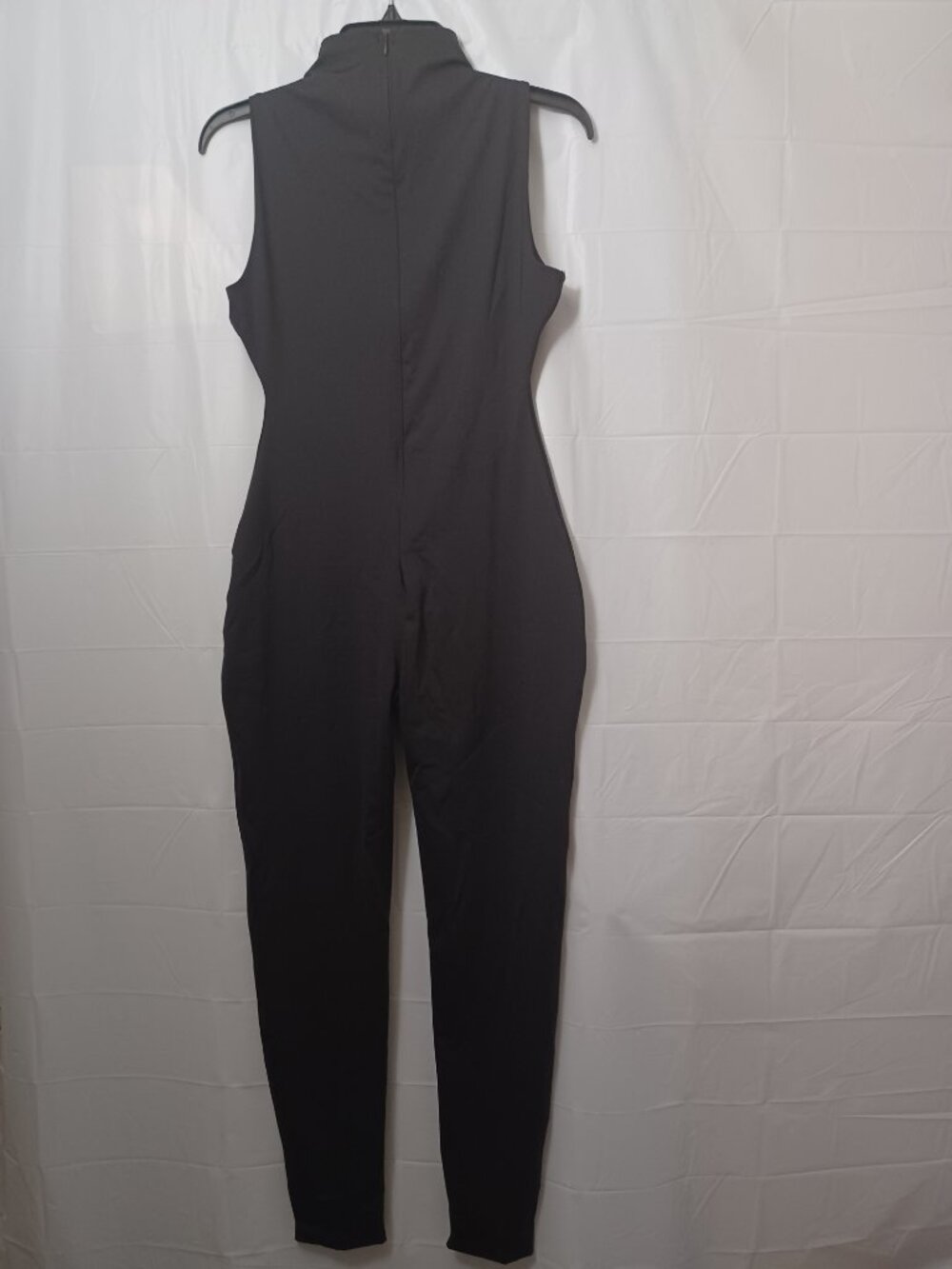 SKIMS ALL IN ONE MOCK NECK SLEEVELESS JUMPSUIT ONX SIZE LARGE STYLE# BS-BSF-0760 - Picture 5 of 16